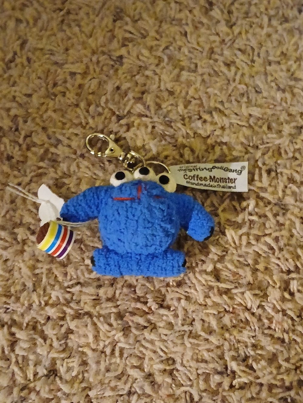 Blue Plush Key & Card Holder Keychain